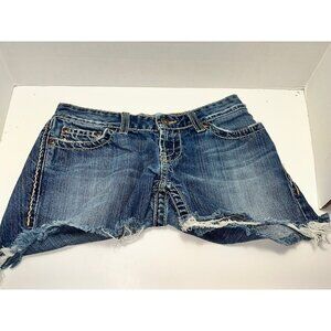 BKE Stella Cut Off Booty Shorty Shorts Women 26X3 100 Percent Cotton Distressed